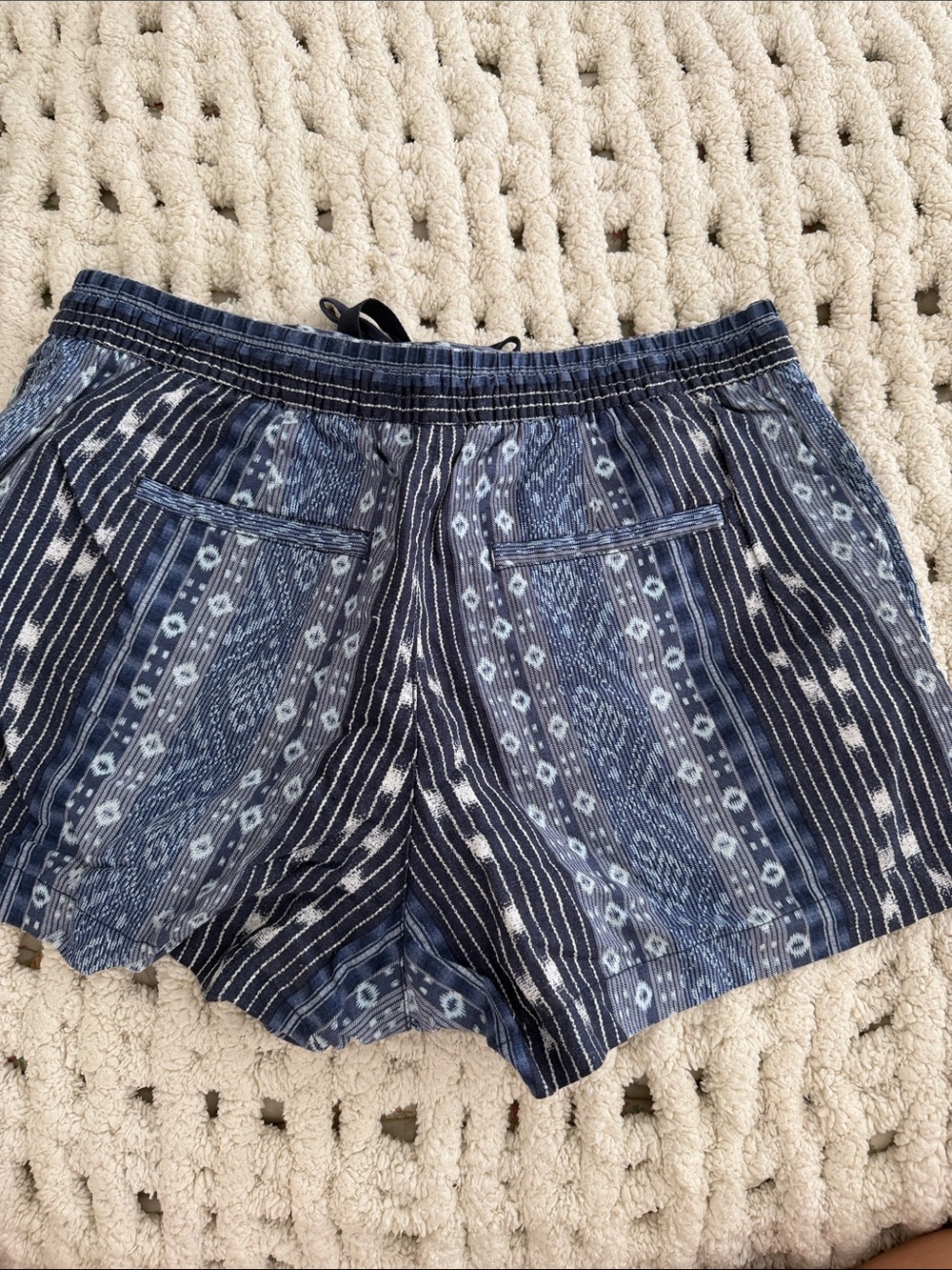 GAP Blue Patterned  Drawstring Shorts - Picture 6 of 9